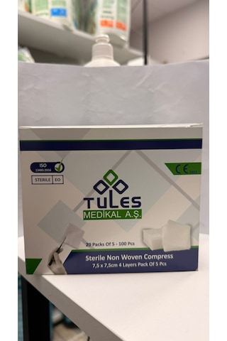 Steril Gazlı Kompres 7.5x7.5 Cm 100'lü