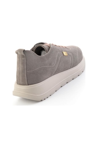 Bambi Vizon Süet Hakiki Deri Kadın Sneaker K01753000402