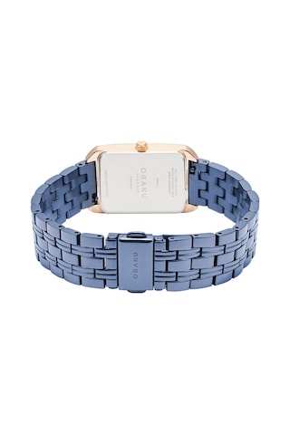Obaku Denmark V293lxvlsl Quartz Çelik Mavi Lacivert Kadran 24 Mm Kadın Kol Saati Rose Gold