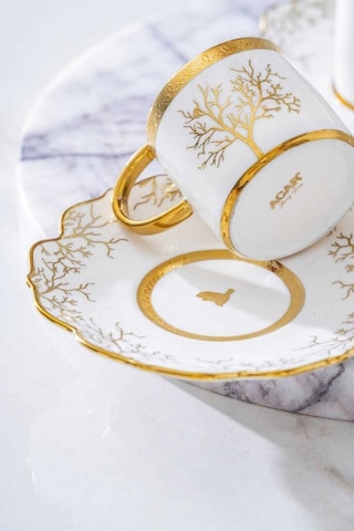 Acar Kıeran Gold 6 Kişilik Kahve Fincanı Takımı Hxf-06801 Gold