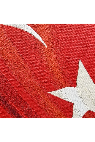 Figüratif Seri-20 Dokuma Goblen Kumaş-Türk Bayrağı