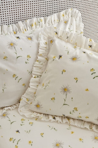 Karaca Home Emma %100 Pamuk Fırfırlı Çift Kişilik Çarşaf Takımı Sarı (PP)