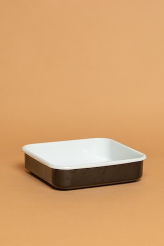 Velluto Nero Emaye Kare Siyah Fırın Kabı Ebutay Siyah