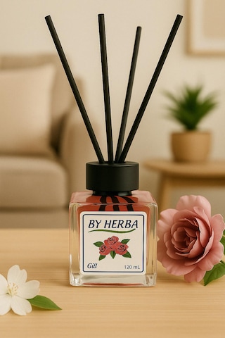 By Herba Gül Aromalı Çubuklu Oda Kokusu 120ml