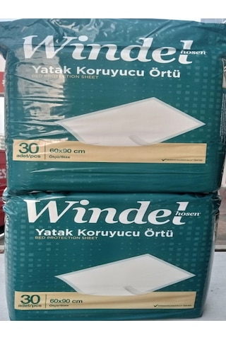 Yatak Koruyucu Örtü Windel 60cm X 90cm 2x30'lu 60 Adet Yatak Koruyucu Örtü Windel 60cm X 90cm 2x30'lu 60 Adet
