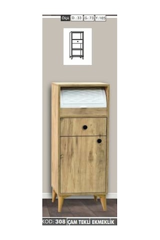 1 Kapılı 1 Çekmeceli Çam Ekmeklik Çam