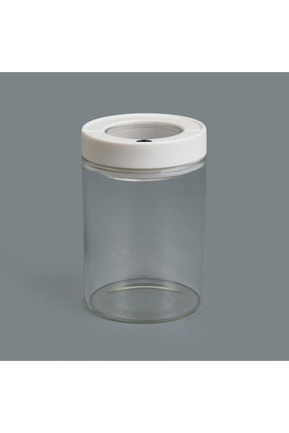 Tohana Vakumlu Cam Kavanoz - Şeffaf / Beyaz - 400 Ml Şeffaf / Beyaz
