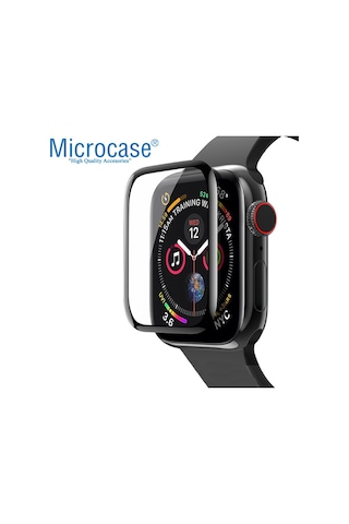 Apple Uyumlu Watch Seri 4 - 5 44 Mm Tam Kaplayan Kavisli 3D Pet Film Syh