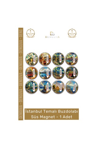 Magnet İstanbul Tarihi Silüet Dekoratif Turistik Hediyelik Şehir Temalı Buzdolabı Süsü Magnet