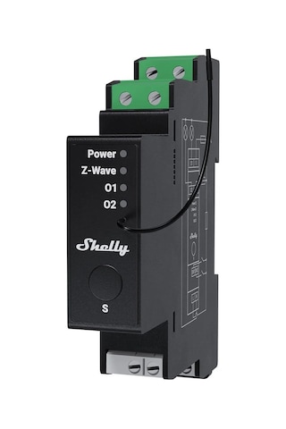 Shelly Wave Pro 2pm Lr 2 Kanallı Enerji Ölçümlü Dın Ray Z-wave Röle