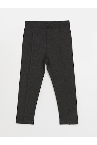 LC Waikiki Lcw Kids Antrasit Beli Lastikli Kız Çocuk Basic Tayt Anthracıte Melan