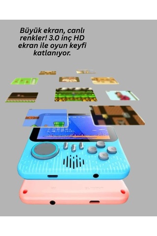 Mey İthalat 666 Klasik Oyunlu Mini Retro Konsol Büyük Ekran Desteği