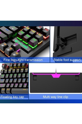 Sones Zıyoulang K2 87 Tuşlu Mekanik Kablolu Klavye