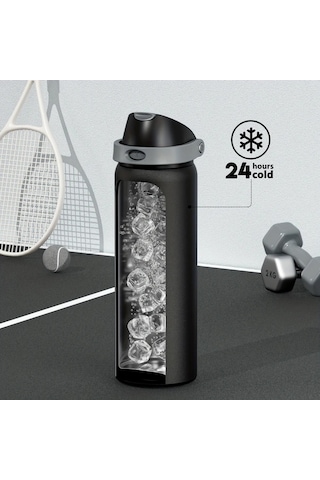 Maxaccess Night - 32 Oz 32oz Çift Taraflı Açılır Kapaklı Su Matarası, 304 Paslanmaz Çelik, Pembe Ve Beyaz, Spor Ve Outdoor Aktivite Gece - 32 Oz