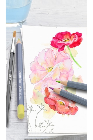 Faber-Castell Goldfaber Aqua Boya Kalemi Hediye Seti 36’lı, 12 Pastel ve 24 Klasik Renk, Yüksek Pigmentli
