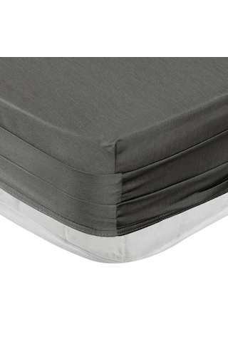 Linestyle Tek Kişilik %100 Pamuk Saten Lastikli Çarşaf 100x200+35 Cm Antrasit
