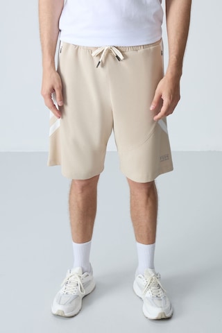 Tommy Life Bej Pamuklu Kalın Yumuşak Dokulu Standart Fit Basic Erkek Şort - 81281 Bej