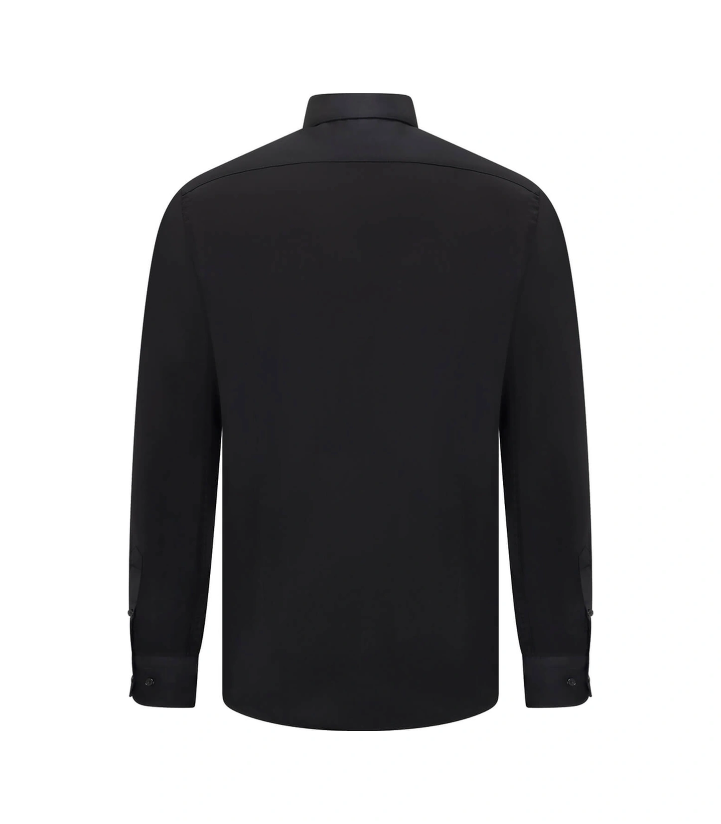 Hatemoğlu Siyah Slim Fit Açık İtalyan Yaka Uzun Kollu Saten Gömlek 4111999