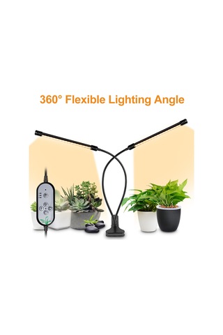 Symbee 3 Kafa Usb Bitki Büyüme Lambası - Tam Spektrum, 5 Seviye Parlaklık, 4/8/12 Saat Zamanlayıcı Ve Hafıza Özelliği Gösterildiği Gibi