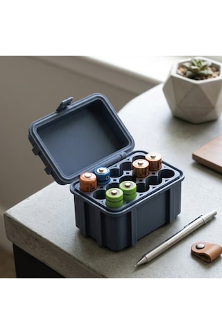 Aa Pil Saklama Kutusu 3d Baskı Taşıma Kutusu 15'li Pil Organizer Kutu Gri