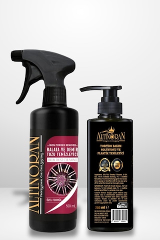 Altınoran Derinlemesine Yüzey Temizliği Ve Plastik Yenileme Seti Demir Tozu Sökücü 500ml + Torpido Parlatıcı 200ml