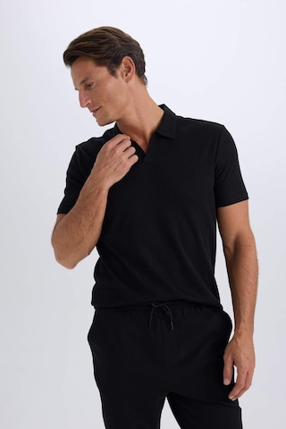 DeFacto Slim Fit Dar Kesim Polo Yaka Kısa Kollu Siyah Tişört W9274AZ25SMBK81