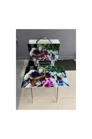 Camlı Çanta Sehpa, Sehpa, Zigon, 4lü Zigon, Çanta Sehpa, 4lü Sehpa, Çanta Zigon Sarı