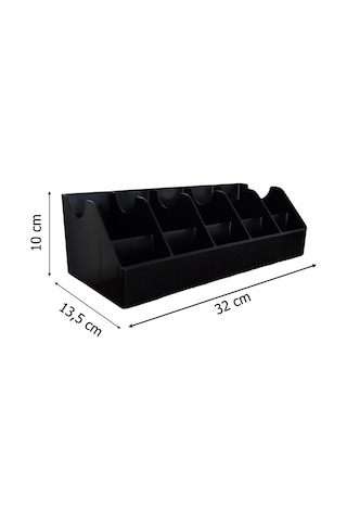 Siyah 10 Bölmeli Organizer Dolap İçi Düzenleyici Siyah Kemer Çorap Takı Makyaj Organizer Diğer