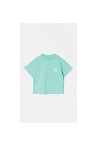 Poala Kids Unisex Yeşil Summer Club Tshirt Turkuaz