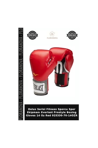 Delux Serisi Fitness Sporcu Spor Ekipmanı Everlast Prostyle Boxing Gloves 14 Oz Red 925330-70-14ozr Kırmızı