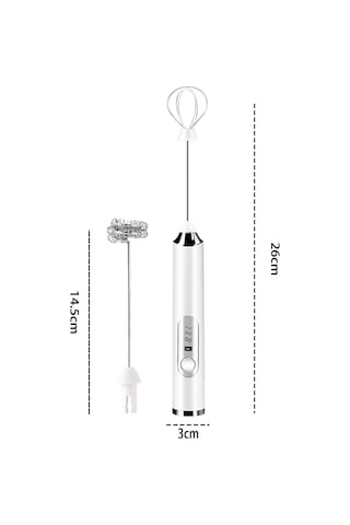 Soulader Elde Süt Köpüğü Yapma Makinesi, Taşınabilir Şarjlı Otomatik Süt Köpürtücü Beyaz