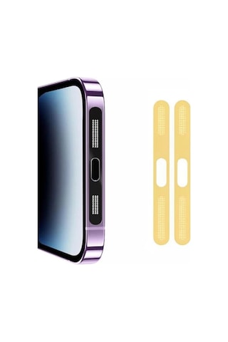 Ally İphone 14 İçin Anti-dust Toz Ve Kir Önleyici Sticker 2 Adet Set- 5775