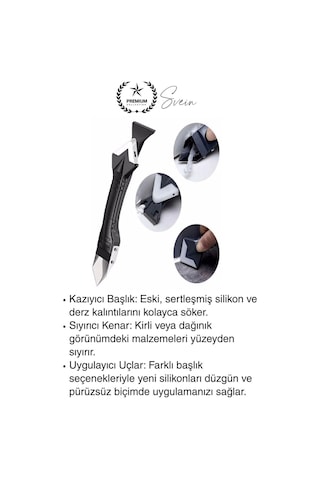 3'ü 1 Arada Fayans Derz Dolgu Silikon Kazıyıcı Sıyırıcı Uygulayıcı Aparat Mutfak Banyo Kapı Pencere