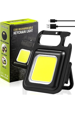 Mini Taşınabilir Led Çok Fonksiyonlu Fener, Yüksek Lümen, Cob Anahtarlık, Dış Mekan İçin Şarj Edilebilir Acil Genel