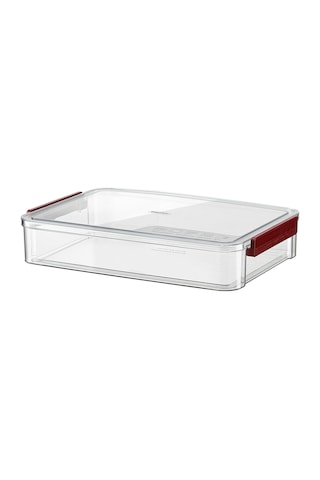 Anjiexun A4 Şeffaf Saklama Kutusu Taşınabilir Plastik Belge Bordo Diğer