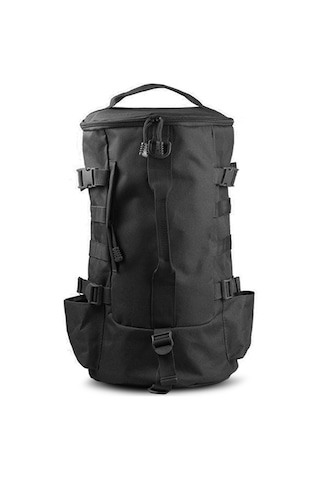 Jeehugo Süper Kapasiteli Poliester Balıkçılık Sırt Çantası - Çok Yönlü Taşıma Seçenekleriyle Siyah, Olta Ve Aletlerinizi Düzenleyin