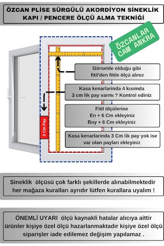 Plise-Pileli Akordiyon Kapı Pencere Katlanır Sineklik