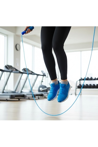 Sünger Saplı Atlama İpi - Fitness - Crossfit- Rope - Jump - Body - Sağlık - Egzersiz - Spor
