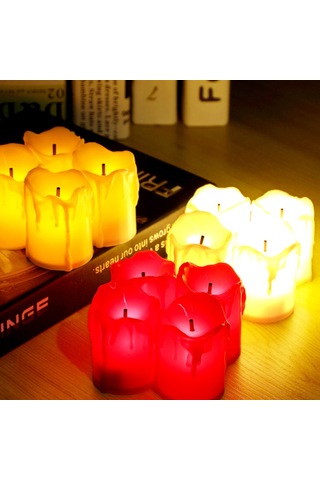 Xindoker Yk5015 Led Mum Işığı - Ateşsiz, Evlatlı Aileler İçin Güvenli, Toplum Ve Kamp Atmosferi Oluşturucu Sarı Renk 1 Adet Sarı