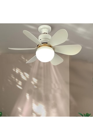 Kajilai Tavan Vantilatörü Işık Ev Kullanımı Uzaktan Kumandalı Mini Fan Lambası Ayarlanabilir Renk Sıcaklığı Genel