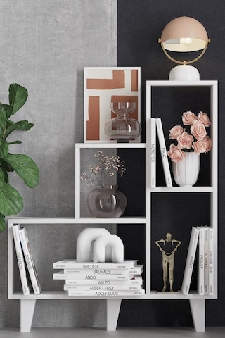 Decormet Nisa Kitaplık Beyaz Diğer