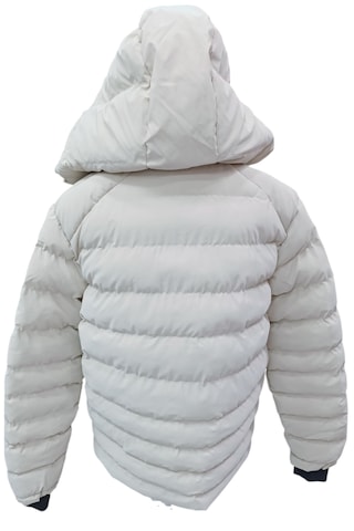 Kız Çocuk /erkek Çocuk Kapüşonu Çıkabilen İçi Peluş Astarlı Fermuar Cepli Krem Renk Mont Krem