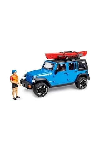 Bruder Jeep Wrangler U. Rubicon, Kano Ve Sürücü Br02529 Mavi