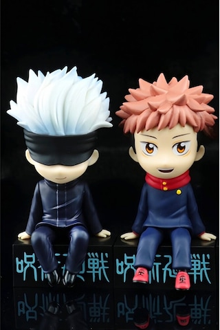 Jujutsu Kaisen Gojo Satoru Ve Yuji Itadori İkili Set Anime Koleksiyon Figürü 8-10 Cm