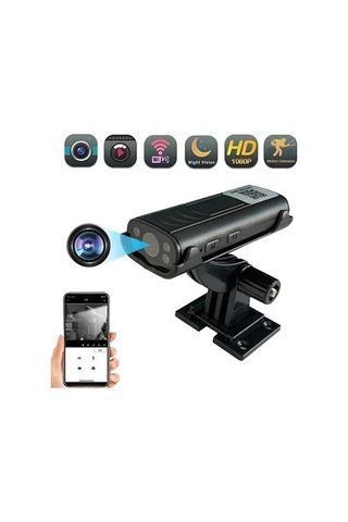 Yifomall Kablosuz Wifi Güvenlik Kamerası 1080p Gece Görüşlü Hareket Algılama Şarj Edilebilir Ev/ofis İçin