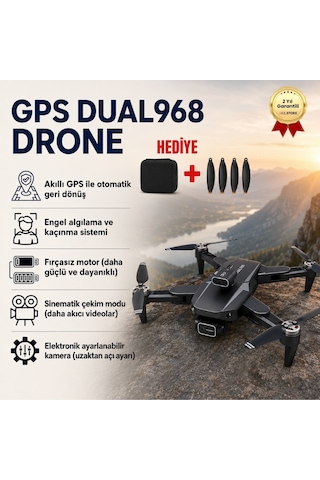 Dual Kamera Engel Aşabilen Çift Kameralı Drone – Yüksek Çözünürlüklü Havadan Görüntüleme Uzun Uçuş Kumandalı Mobil Uygulama
