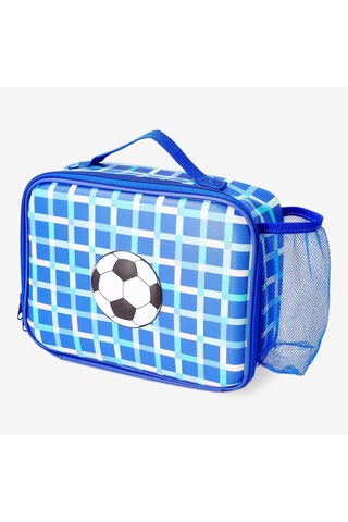 Flying Tiger Futbol Topu Desenli Beslenme Çantası Mavi
