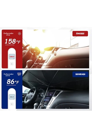 Araba Oto Ön Cam Şemsiye 125cm 65cm