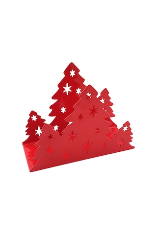 Homyl Mutfak Restoran Otel Için Yılbaşı Peçete Tutucu Kırmızı