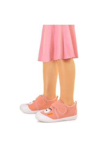 Kiko Kids Cookie Cırtlı Kız Bebek İlk Adım Panduf Ayakkabı Pudra